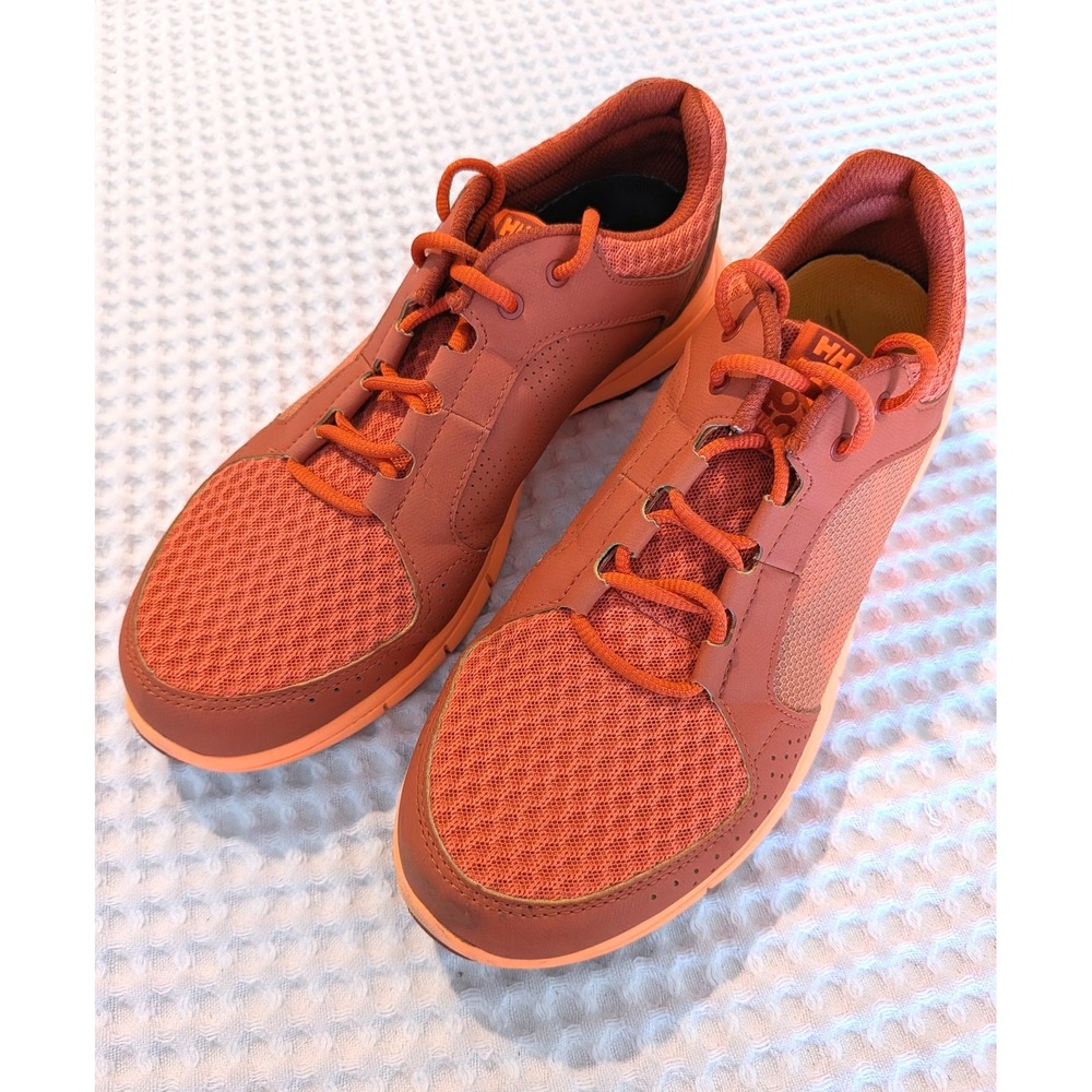 Helly Hansen 596 Sneakers Womens 9.5 Orange HellyGrip Pickleball Currex Insoles